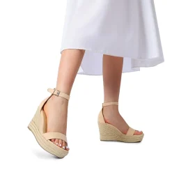 Platform One Strap Espadrille Wedge Sandals
