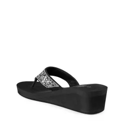 Platform Rhinestone Thong Sandals