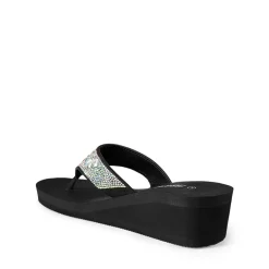 Platform Rhinestone Thong Sandals