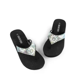 Platform Rhinestone Thong Sandals