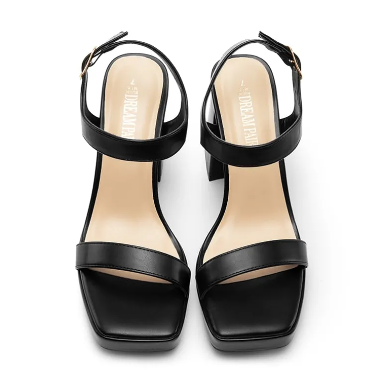 Platform Strap Chunky High Heel Sandals