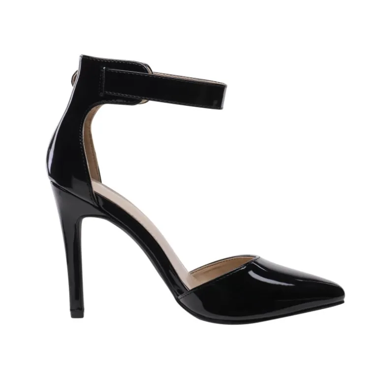 Pointed Toe Ankle Strap Stiletto Pumps