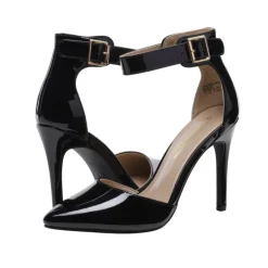 Pointed Toe Ankle Strap Stiletto Pumps