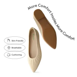Pointed Toe Arch Support Knit Flats
