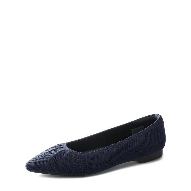 Pointed Toe Arch Support Knit Flats