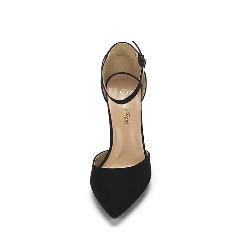 Pointed Toe Chunky Heel Pumps
