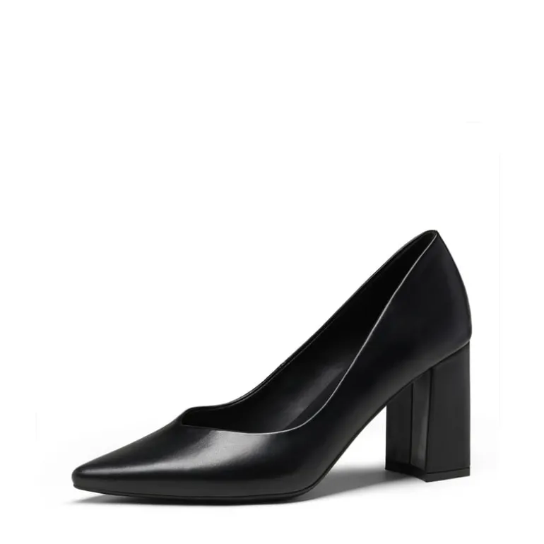 Pointed Toe Chunky High Heel Pumps