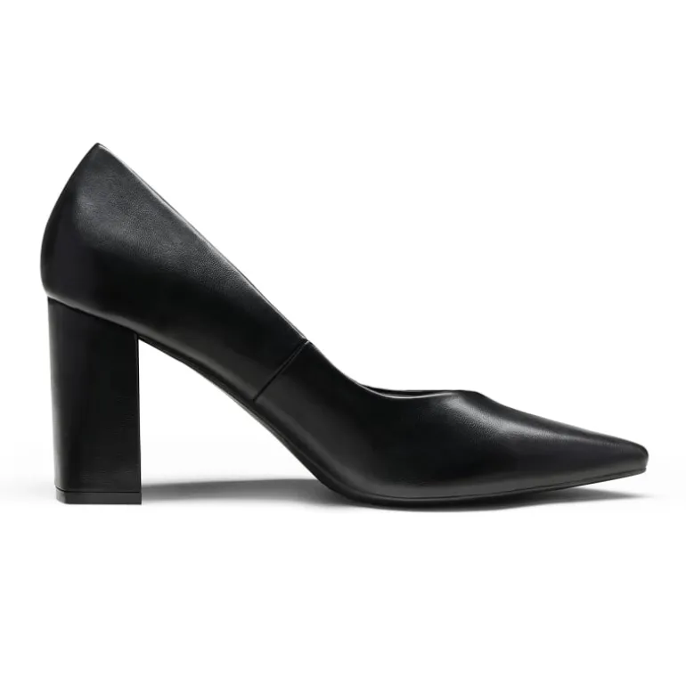 Pointed Toe Chunky High Heel Pumps