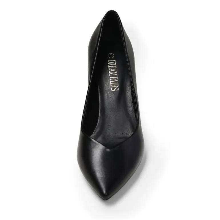 Pointed Toe Chunky High Heel Pumps