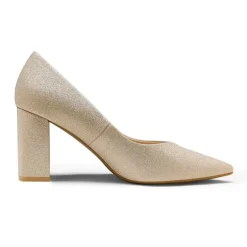 Pointed Toe Chunky High Heel Pumps