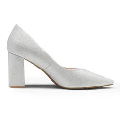 Pointed Toe Chunky High Heel Pumps