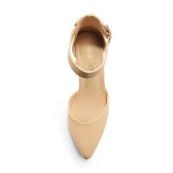 Pointed Toe Chunky Mid Heel Pumps