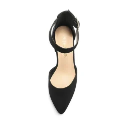 Pointed Toe Chunky Mid Heel Pumps