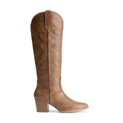 Pointed-Toe Cowgirl Knee-high Boots
