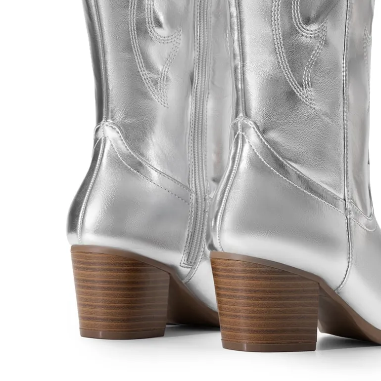 Pointed-Toe Cowgirl Knee-high Boots