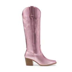 Pointed-Toe Cowgirl Knee-high Boots