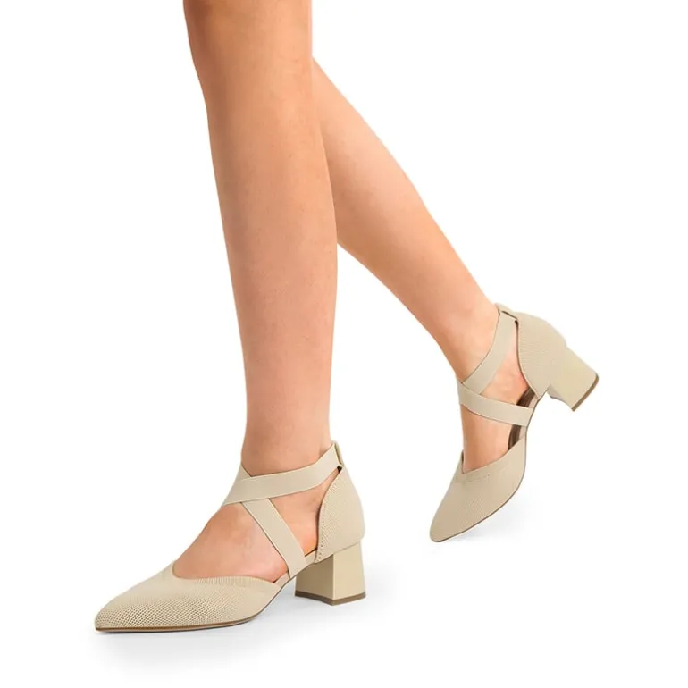 Pointed Toe Criss Cross Pumps