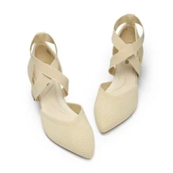 Pointed Toe Criss Cross Pumps