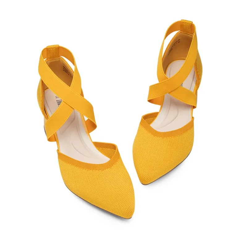 Pointed Toe Criss Cross Pumps