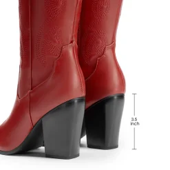 Pointed Toe Embroidered Cowboy Boots