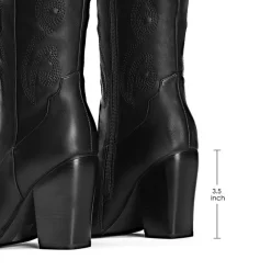 Pointed Toe Embroidered Cowboy Boots