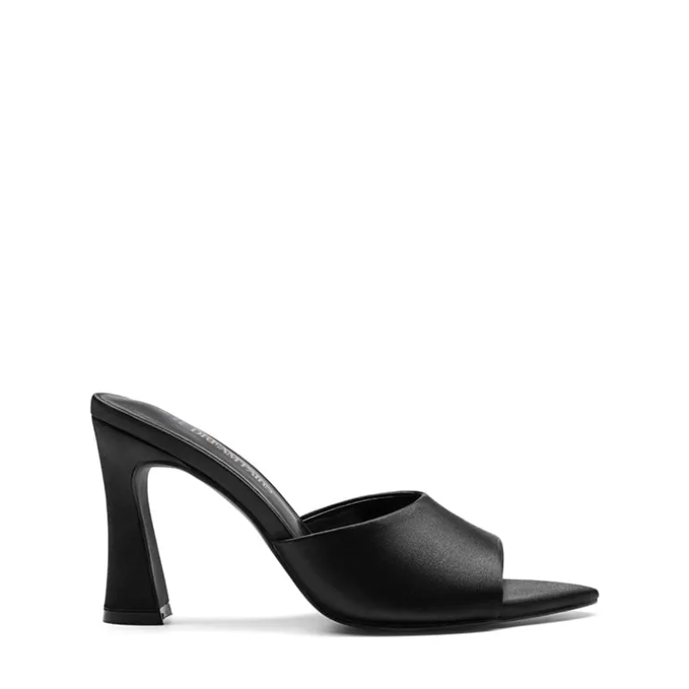 Pointed Toe Flared Heel Sandals