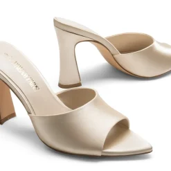 Pointed Toe Flared Heel Sandals