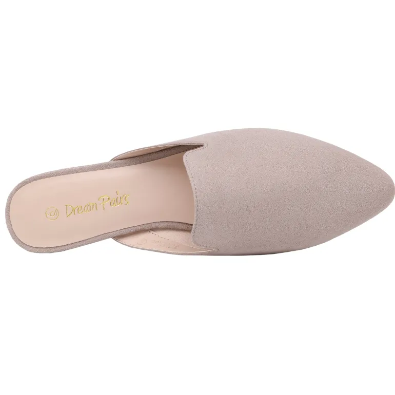 Pointed Toe Flat Mules