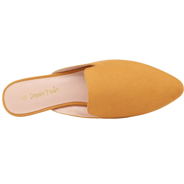Pointed Toe Flat Mules