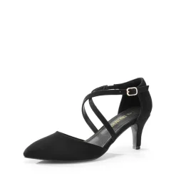 Pointed Toe Kitten Heel Dress Pumps