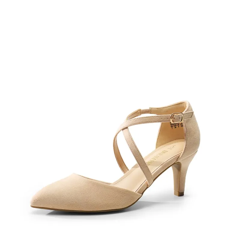 Pointed Toe Kitten Heel Dress Pumps