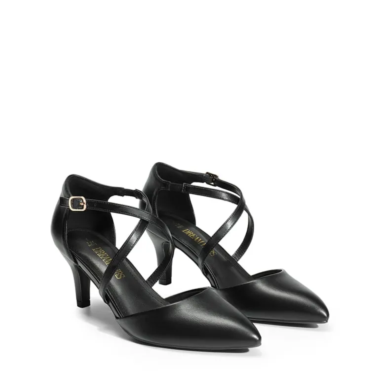 Pointed Toe Kitten Heel Dress Pumps