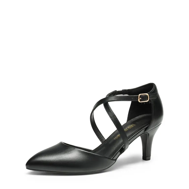 Pointed Toe Kitten Heel Dress Pumps