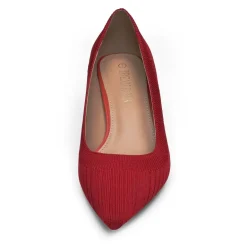 Pointed Toe Knitted Kitten Heel Pumps