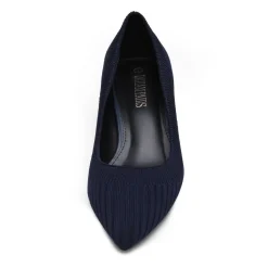Pointed Toe Knitted Kitten Heel Pumps