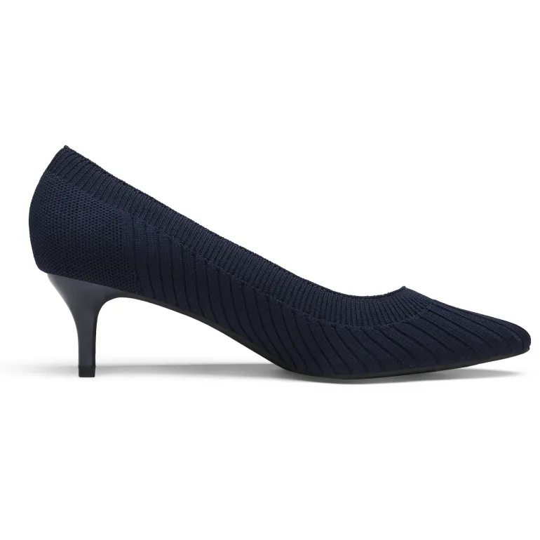 Pointed Toe Knitted Kitten Heel Pumps