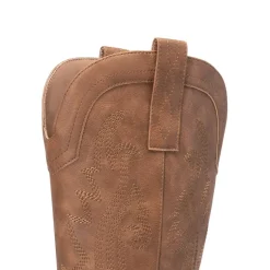 Pointed-Toe Mid-calf Cowgirl Boots