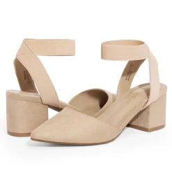 Pointed Toe Pumps with Ankle Strap