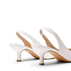 Pointed Toe Slingback Kitten Heel Pumps