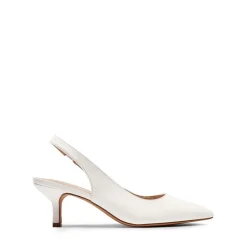 Pointed Toe Slingback Kitten Heel Pumps