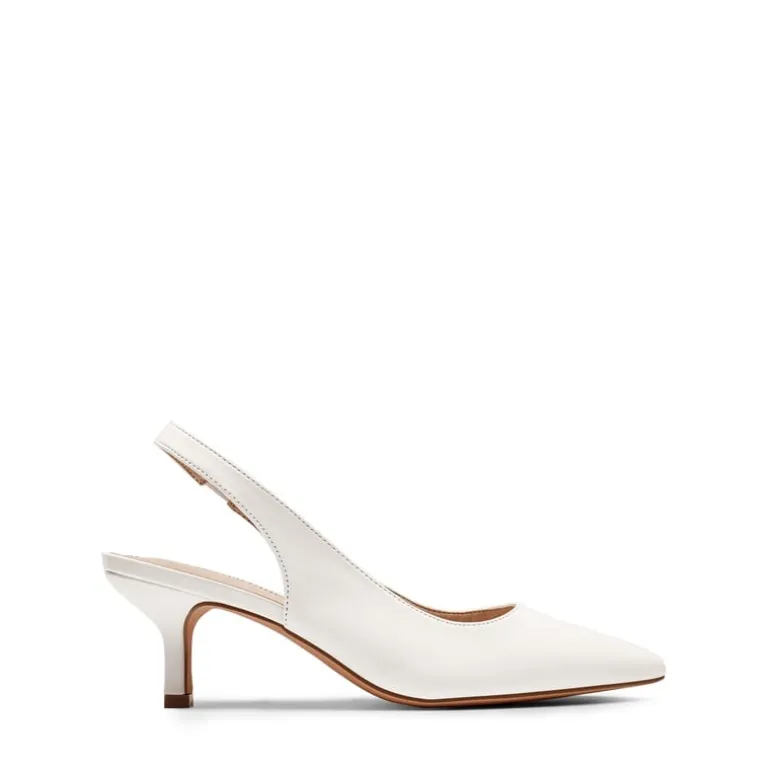 Pointed Toe Slingback Kitten Heel Pumps