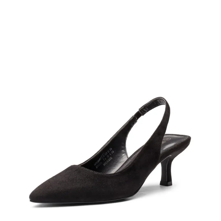 Pointed Toe Slingback Kitten Heel Pumps
