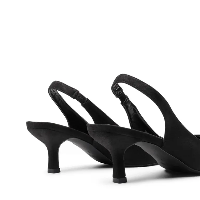 Pointed Toe Slingback Kitten Heel Pumps