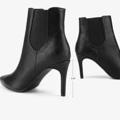 Pointed Toe Stiletto Chelsea Ankle Booties