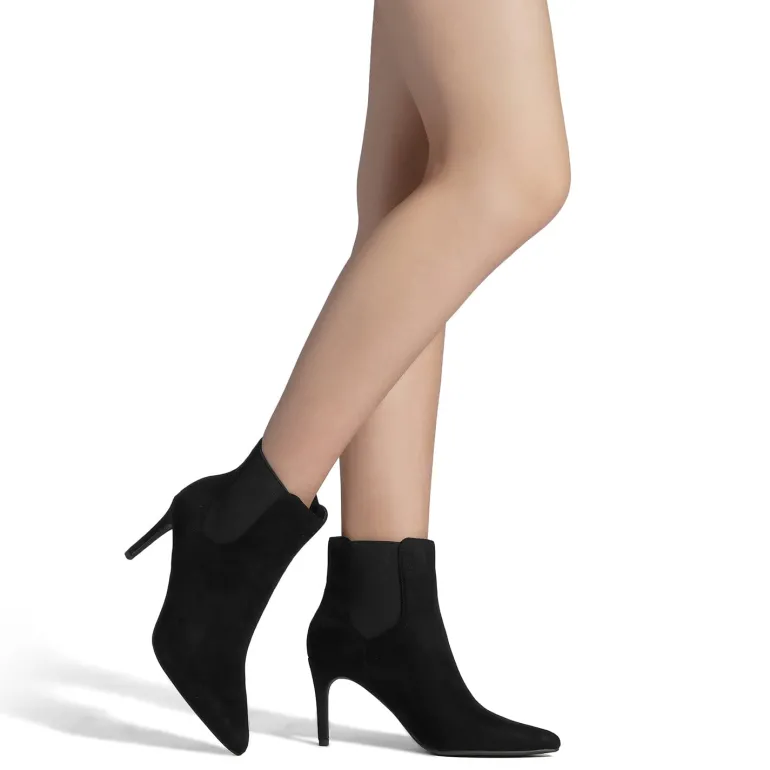 Pointed Toe Stiletto Chelsea Ankle Booties