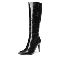 Pointed Toe Stiletto High Heel Knee High Boots