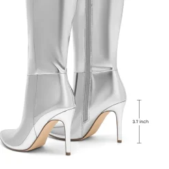 Pointed Toe Stiletto High Heel Knee High Boots