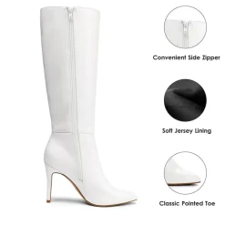 Pointed Toe Stiletto High Heel Knee High Boots