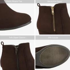 Pointed Toe Suede Wedge Bootie