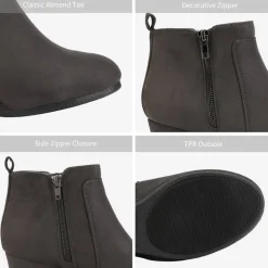 Pointed Toe Suede Wedge Bootie